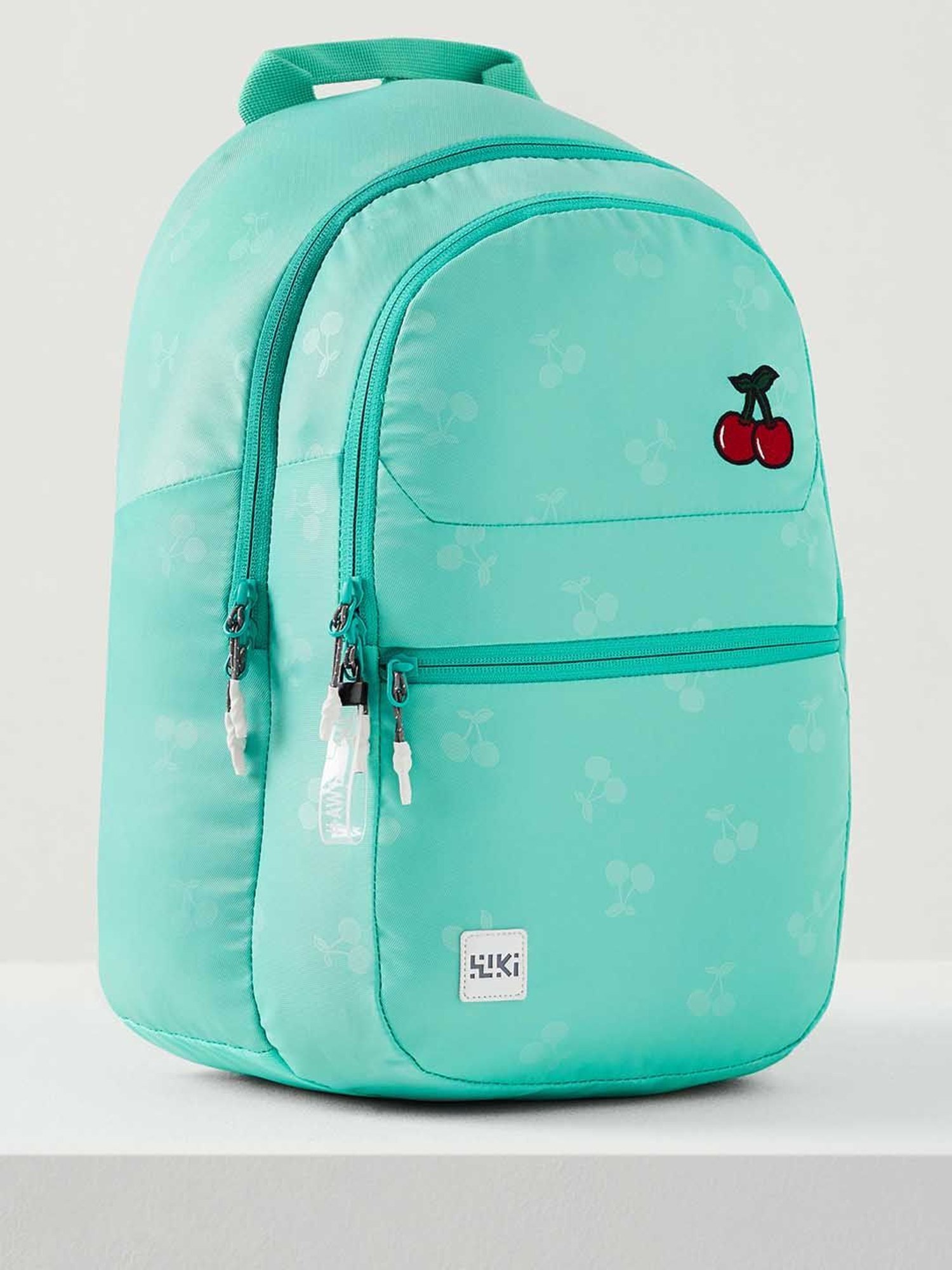 Wiki Back to School 1 Green Polyester Printed Backpack - 22 Ltrs