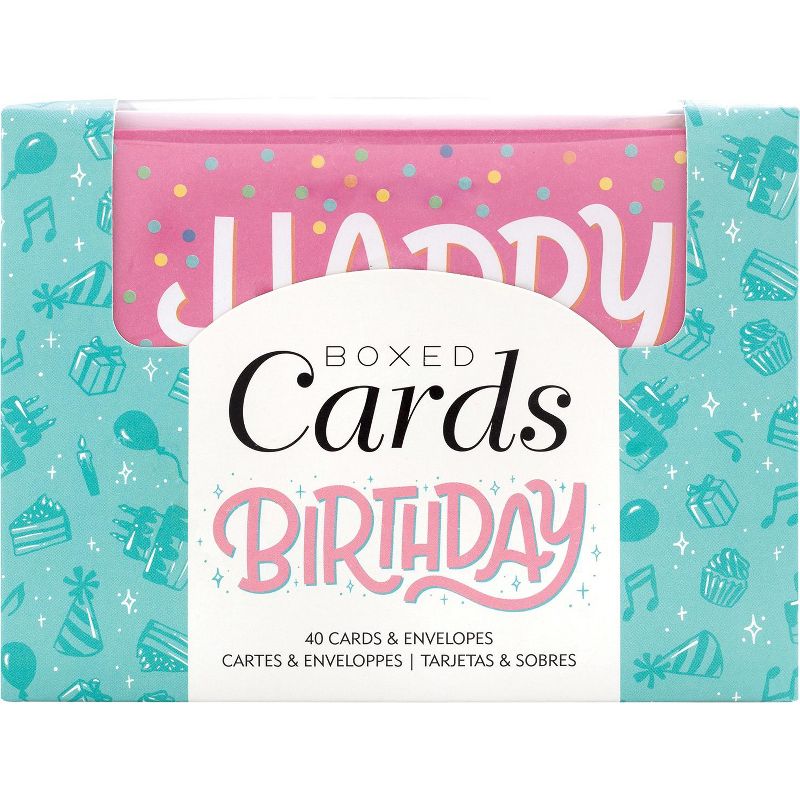 American Crafts A2 Cards W/Envelopes 4"X6" 40/Box-Blank - Birthday