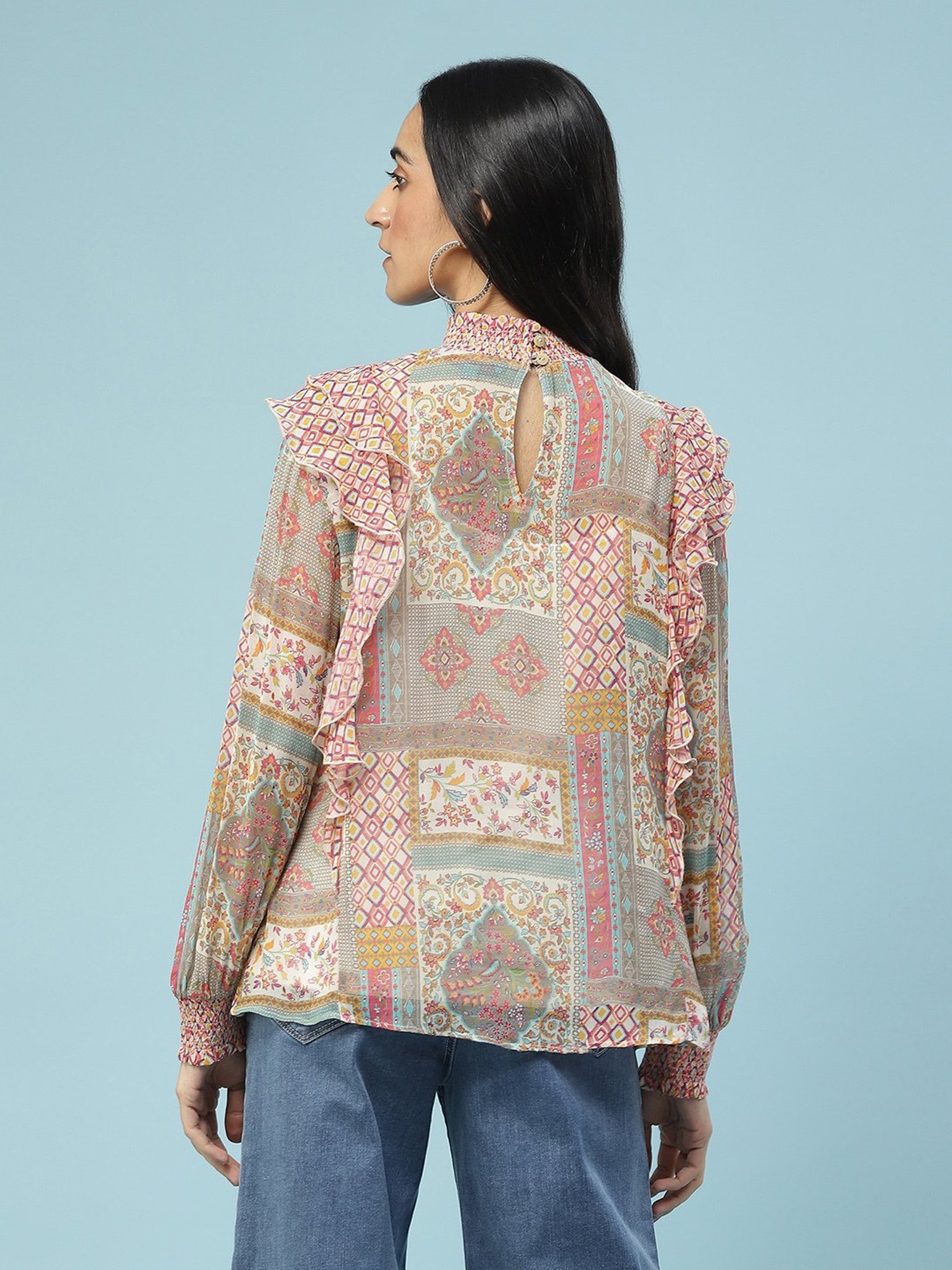 aarke Ritu Kumar Multicolor Printed Top With Camisole