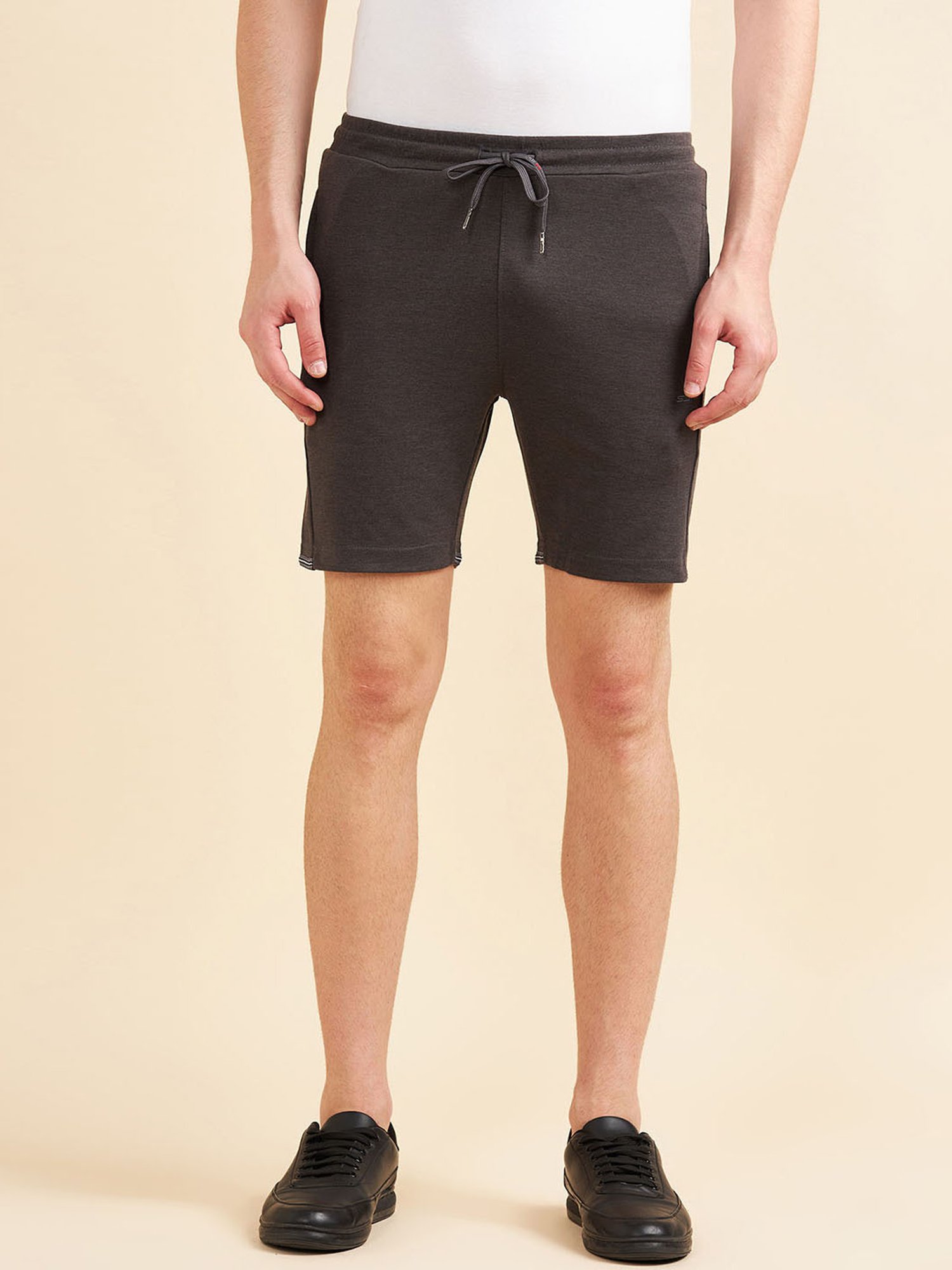Sweet Dreams Charcoal Cotton Regular Fit Shorts
