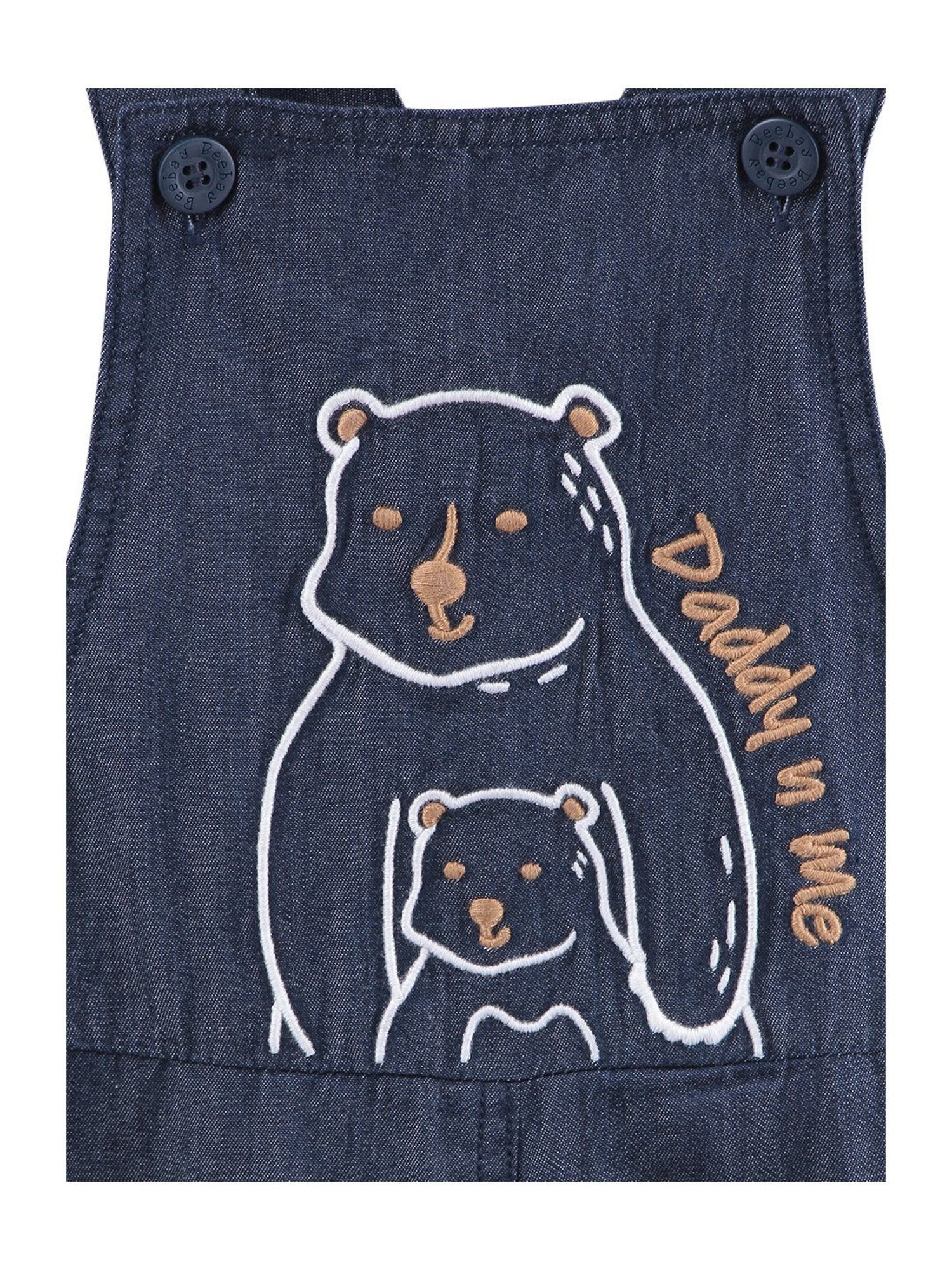 Kiddopanti Kids Blue Solid Dungaree