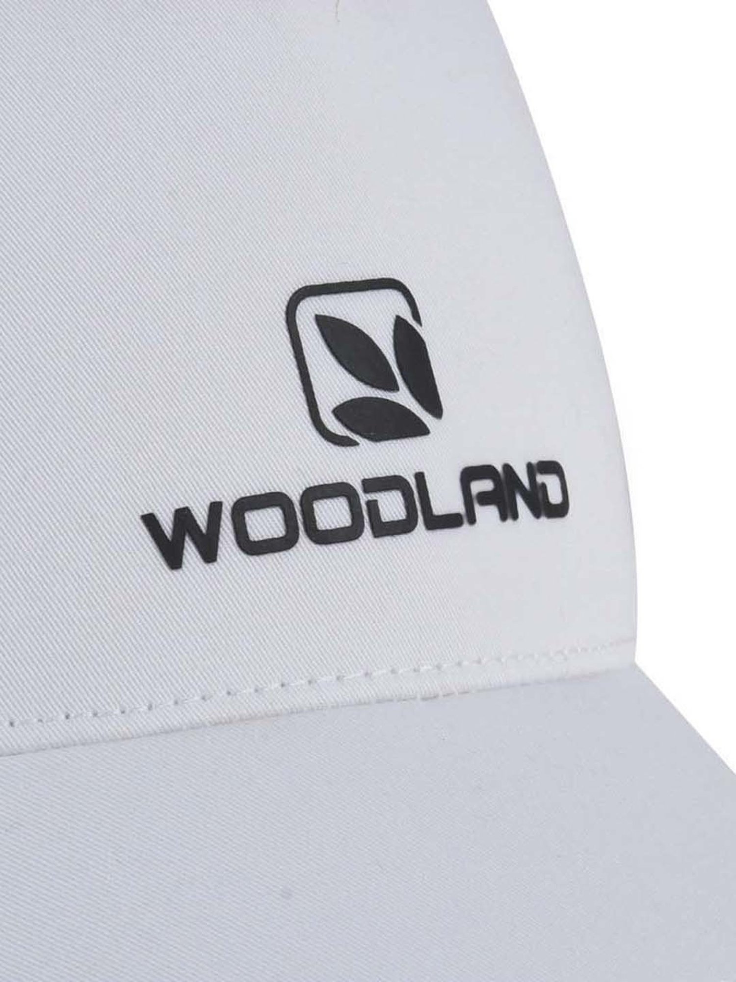 Woodland White Solid Baseball Cap
