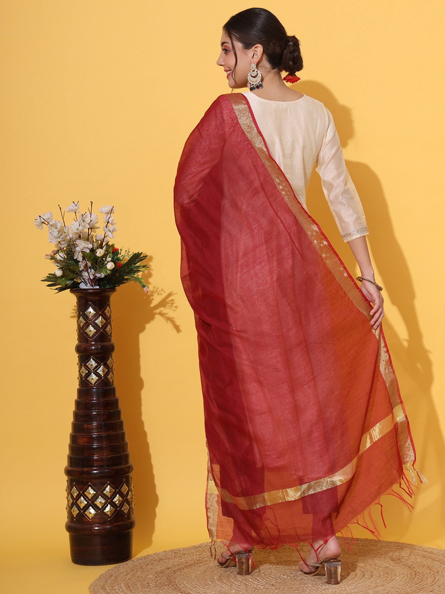 Stylum Multicolor Block Print Dupatta
