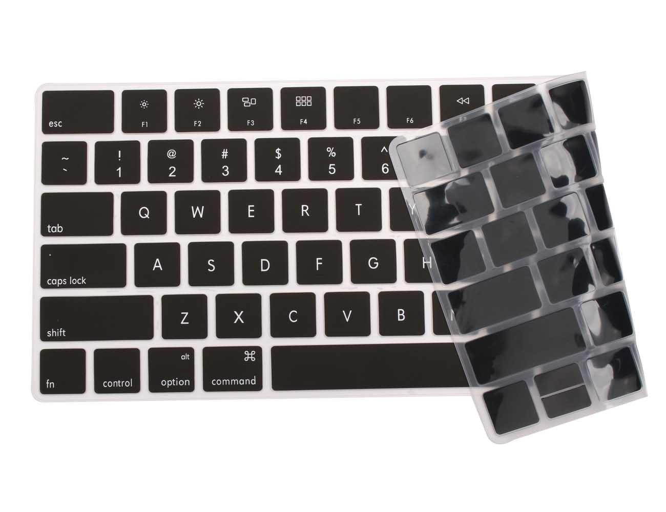 COOSKIN Silicone Colorful Keyboard Cover Protector Skin for Apple Magic Keyboard (MLA22LL/A), After 2015 November US Layout (Black)