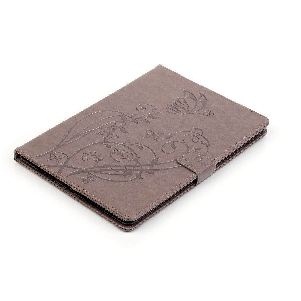 iPad Pro 9.7 Case, Newshine Auto Wake Up/Sleep Cover PU Leather Flip Kickstand/Wallet Smart Case with Magnetic Closure Card Slots for Apple iPad Pro 9.7 (2016 Release) (5 Gray)