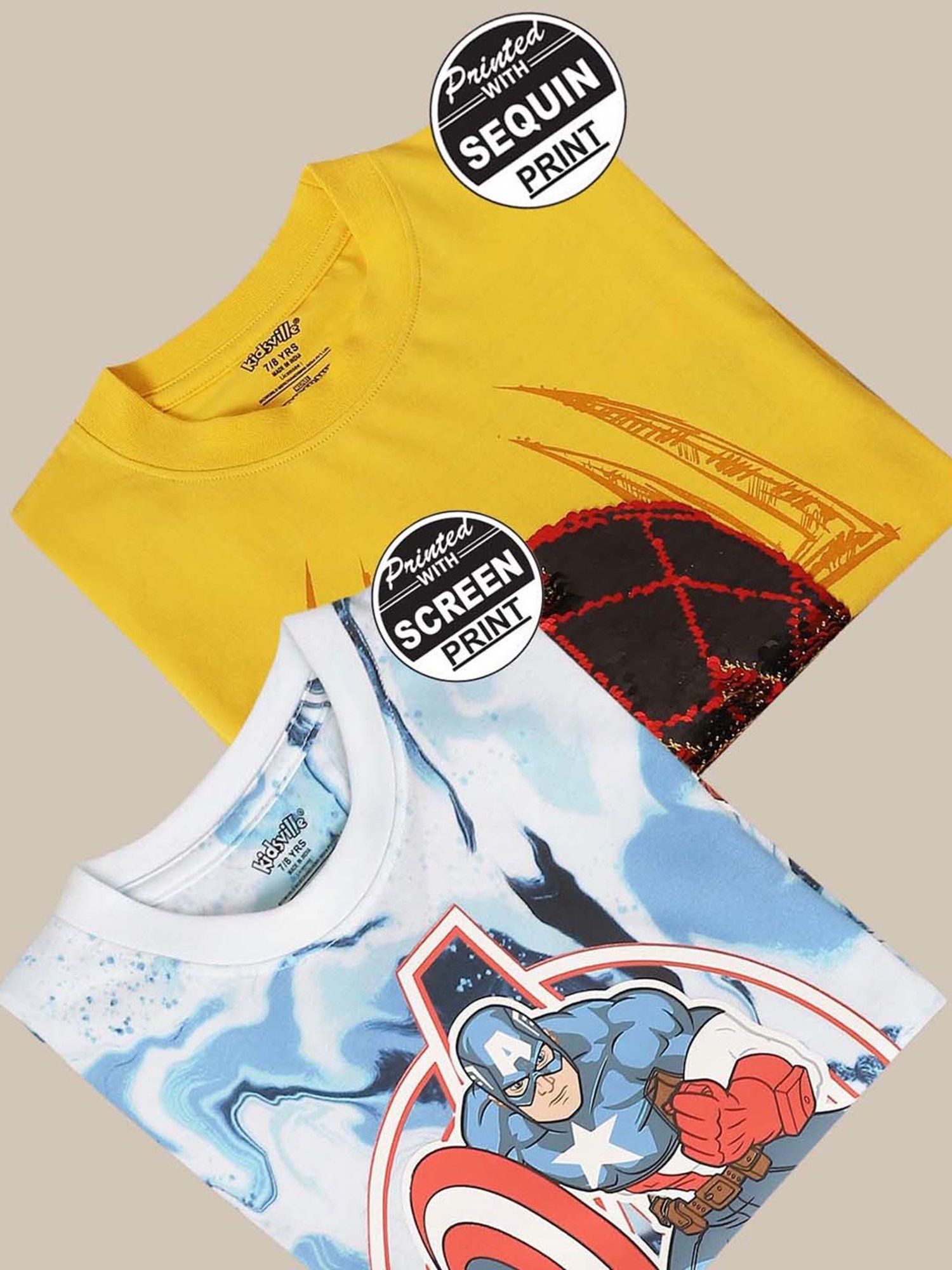 Kidsville Multicolor Cotton Printed T-Shirt