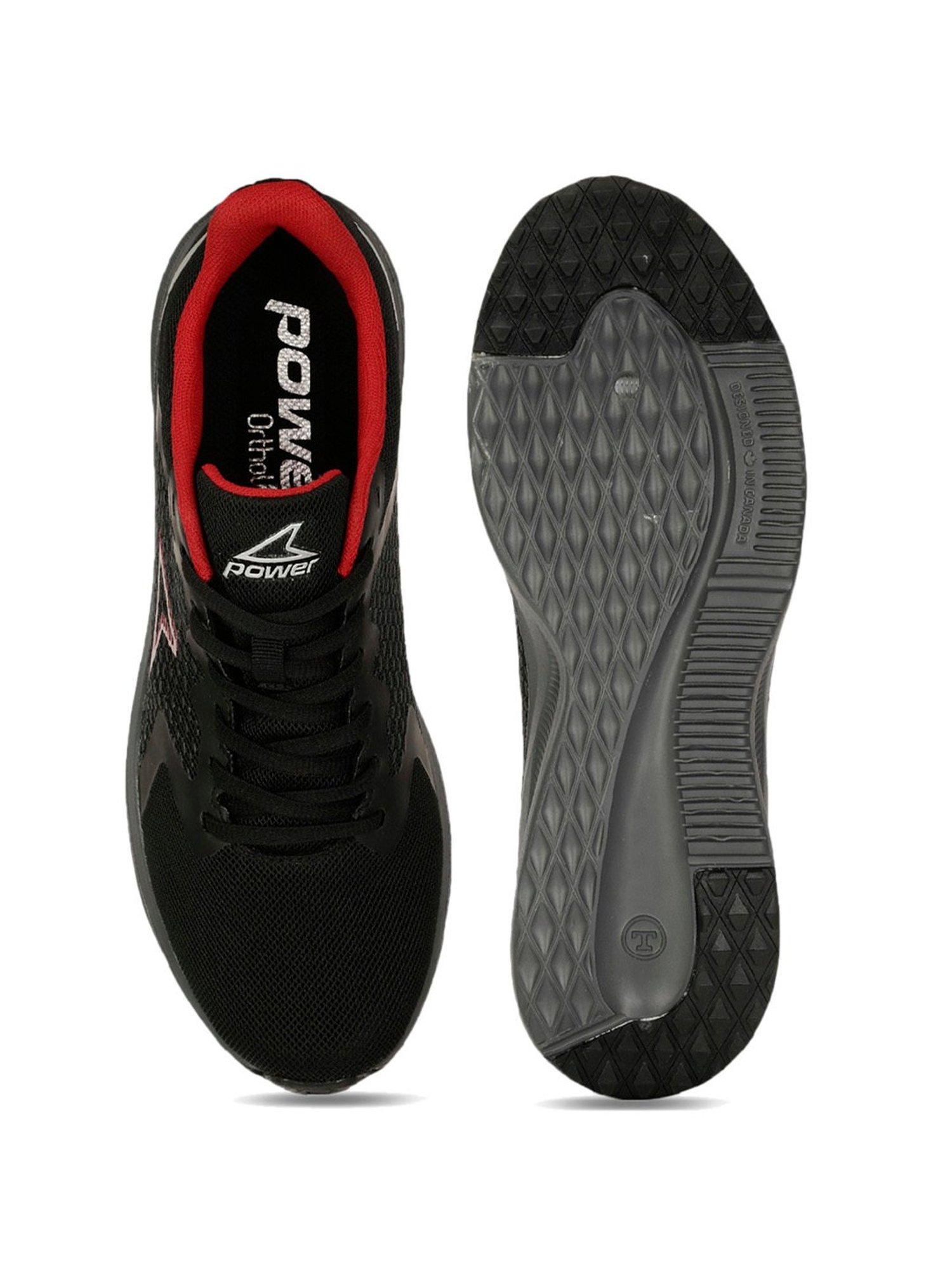 Power by Bata Men's Black Running Shoes