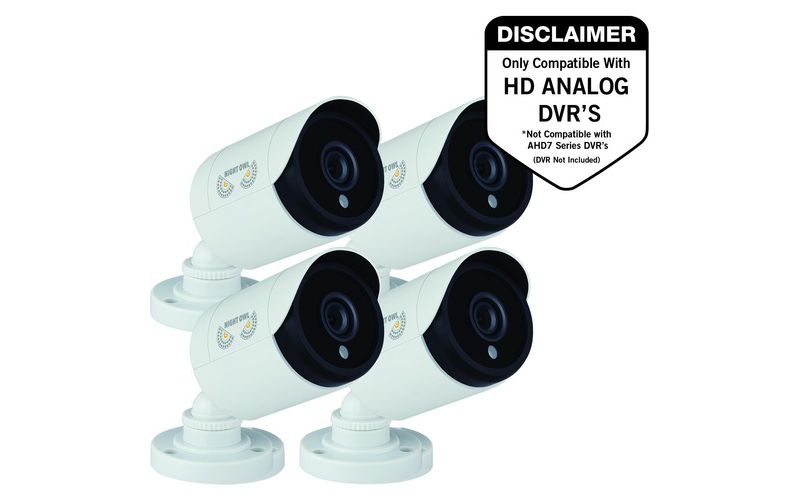 Night Owl Security CAM-4PK-HDA10W-BU HD Wired Security Bullet Cameras, 1080p(White)-Pack of 4
