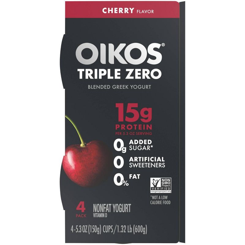 Dannon Oikos Cherry Greek Nonfat Yogurt - 4ct/5.3oz