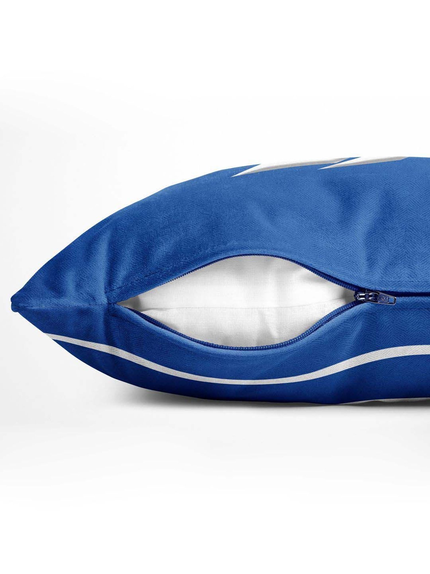 Nautica Logo Stripe Grape & Blue Microfibre 300 GSM Premium Cushion Covers - Set of 2