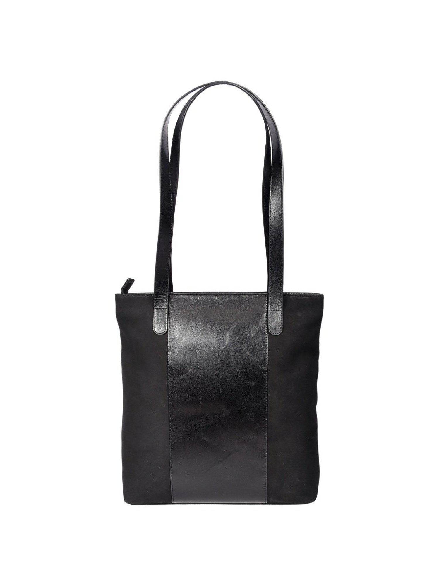 SASSORA IRIS Black Leather Large Shoulder Bag