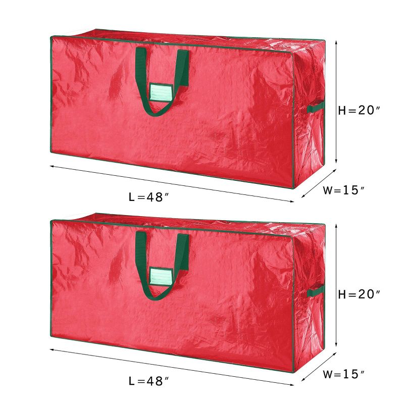 Elf Stor Set of 2 7.5' Christmas Tree Bags Large Red