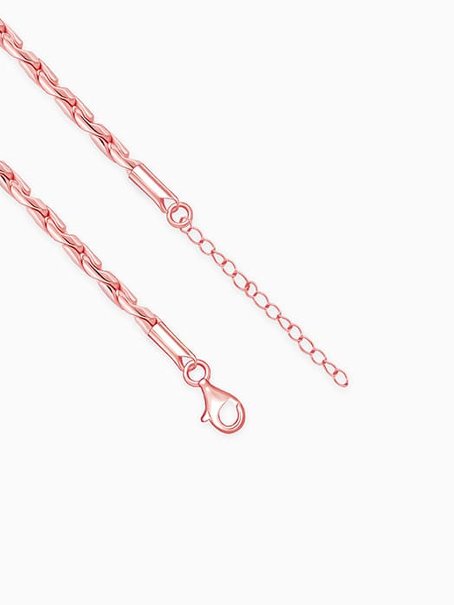 GIVA 925 Silver Rose Gold Rhythmic Rain Chain for Women & Girls