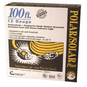 Coleman Cable 100 Ft. 12/3 Cold Weather Extension Cord 1689SW0002