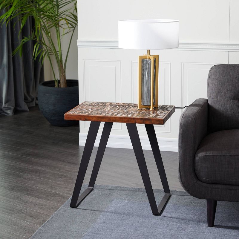 Contemporary Mango Wood Rectangular Accent Table Brown - Venus Williams Collection