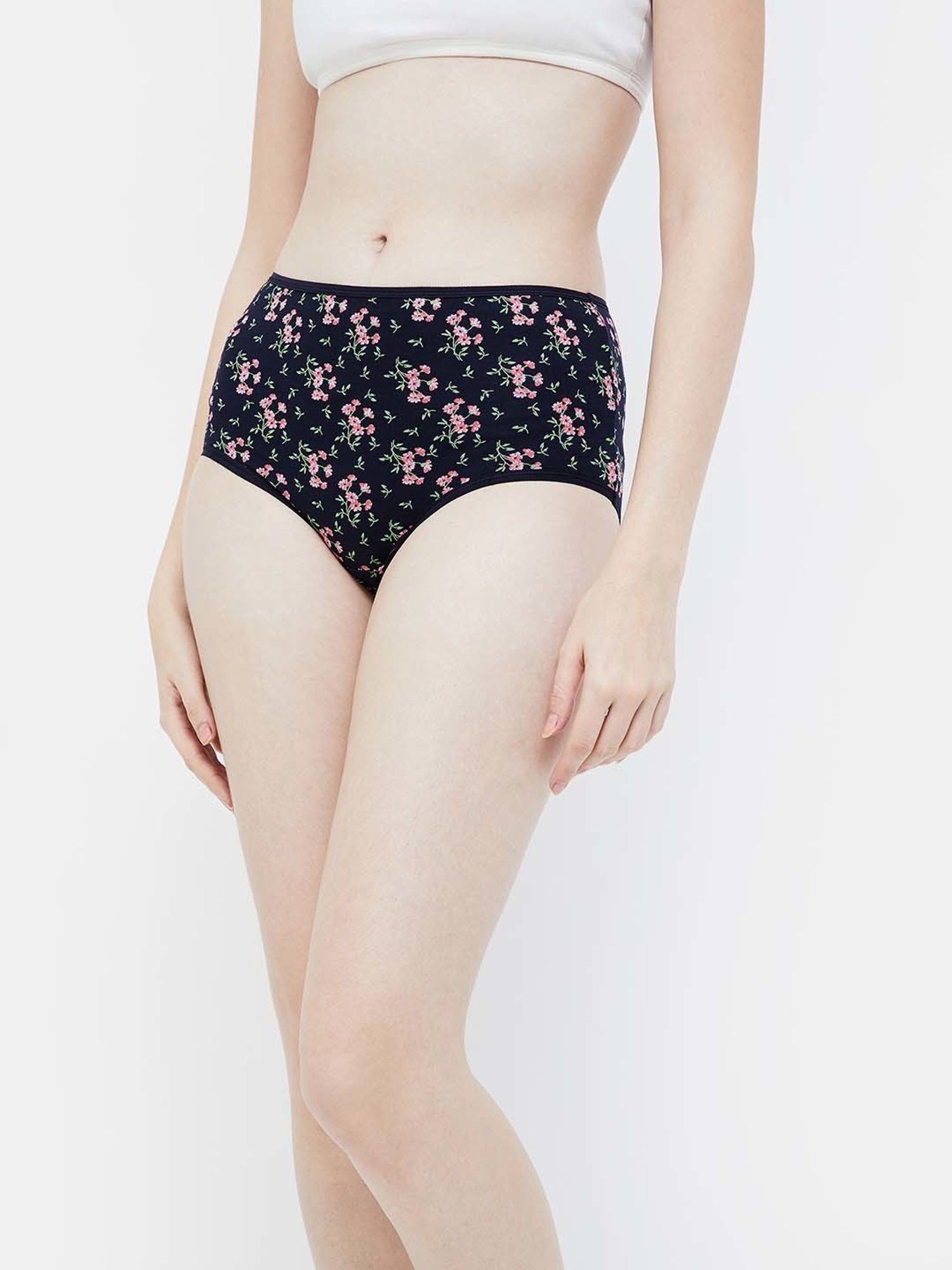 Ginger by Lifestyle Pink & Black Printed Hipster Panties - Pack of 3