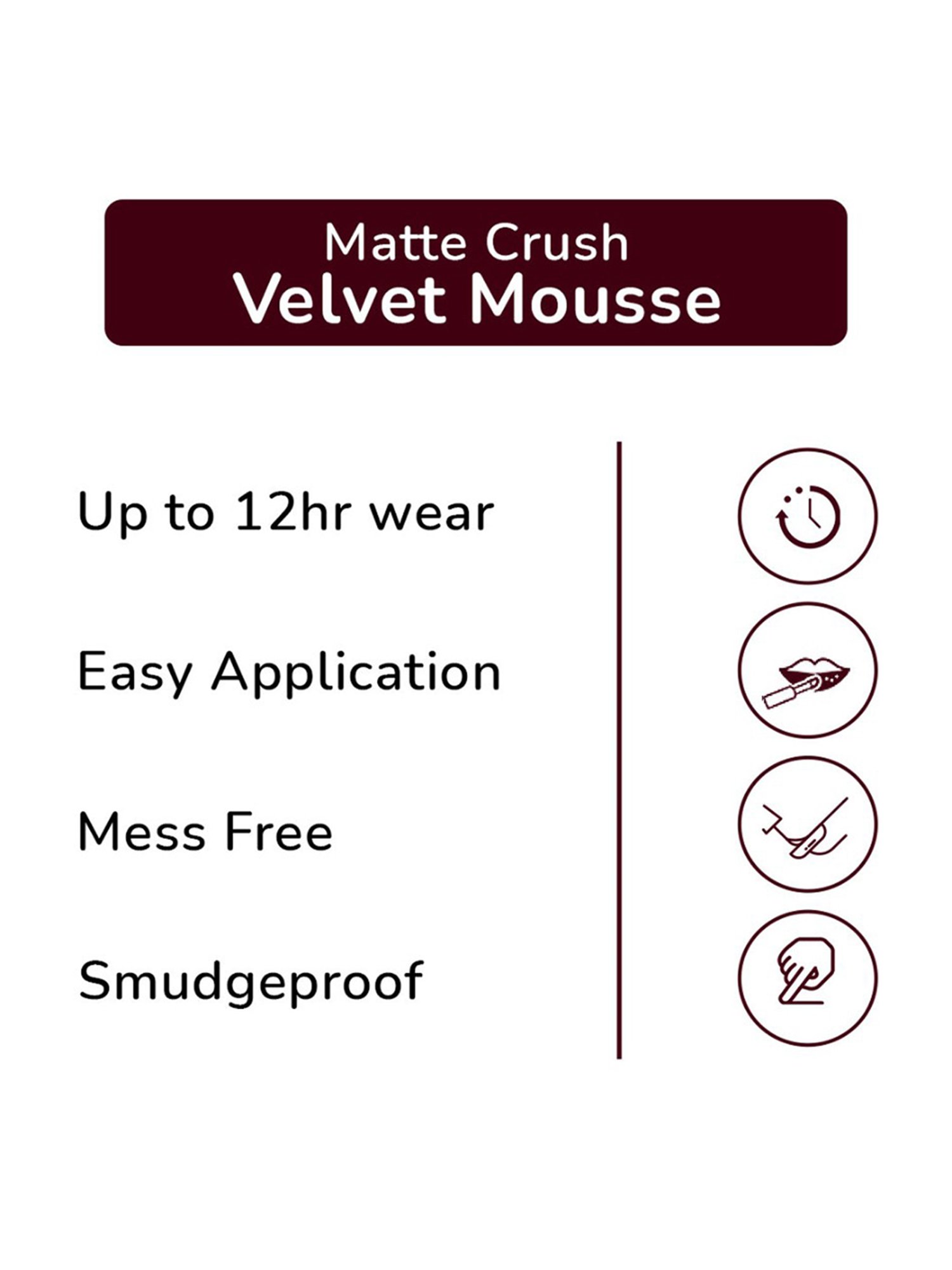 Matt Look Velvet Smooth Non Transfer Lipstick 01 Hot Red - 2 gm