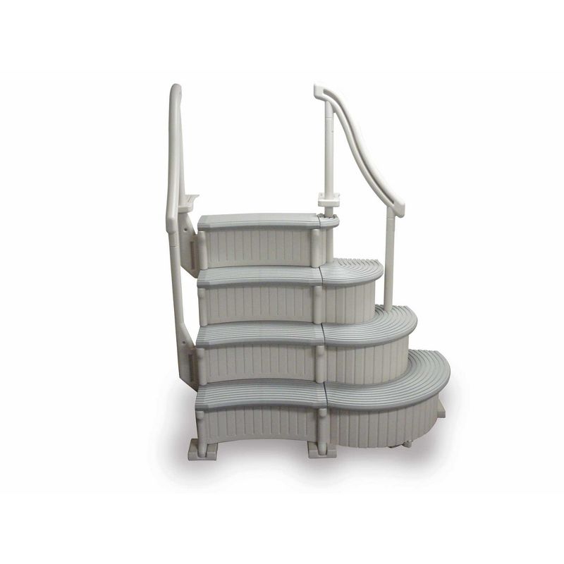 Confer CCXAG Gray 4-Step Above Ground Swimming Pool Grand Entry Steps Staircase
