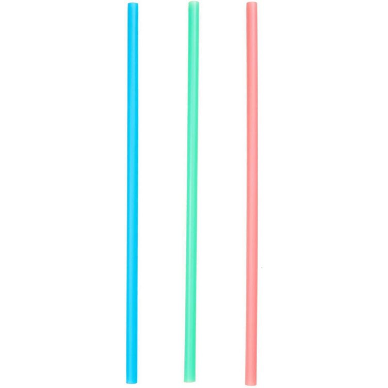 500-Pack Eco-Friendly PLA Disposable Drinking Straws, Plant Based, Compostable & Biodegradable, Alternative to Plastic Straws, Green Blue Red 8.3"