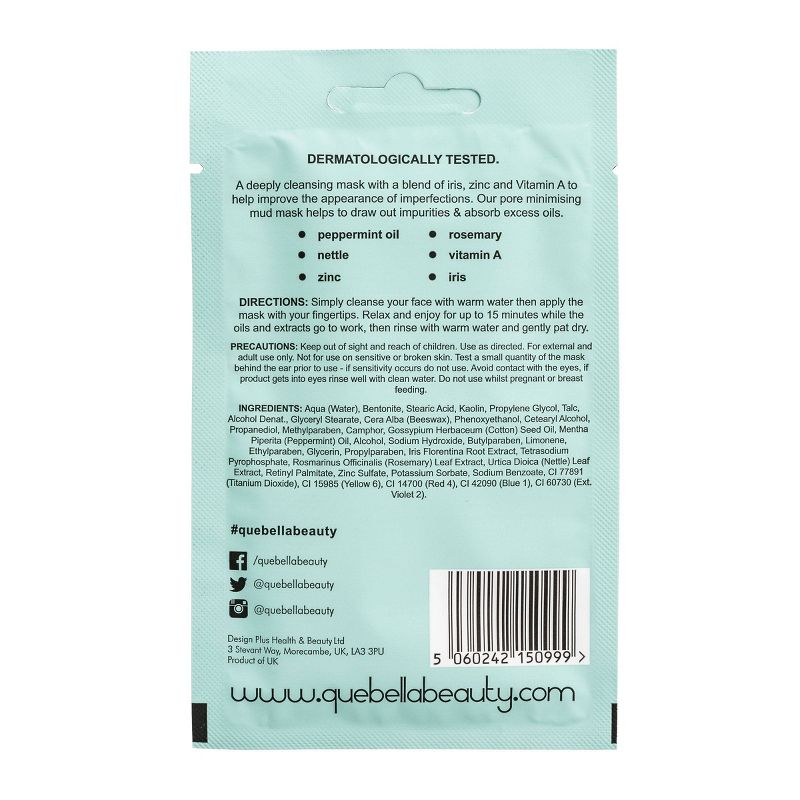 Que Bella Pore Minimizing Mud Face Mask - 0.5oz