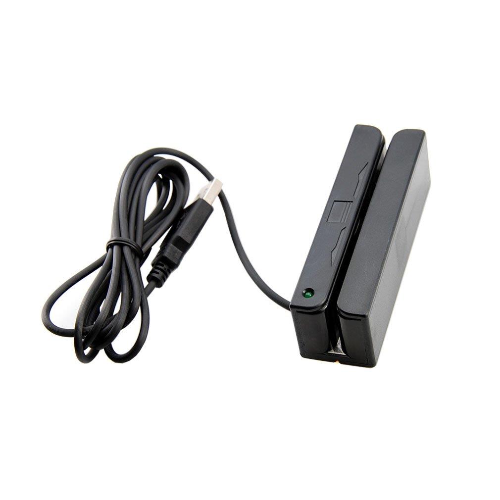 Deftun USB 3-Track Magnetic Stripe Credit Card Reader Magstripe Scanner Swipe