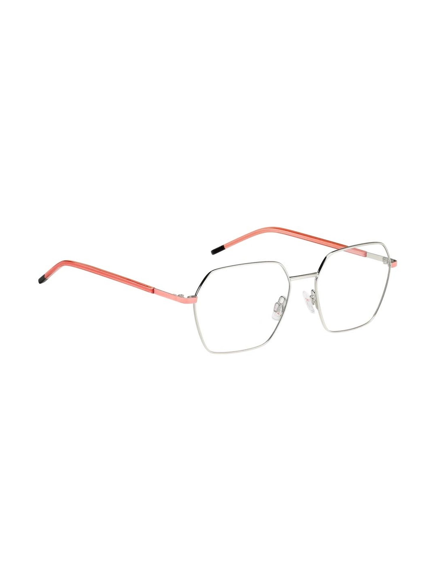 HUGO Silver Geometric Eye Frames for Women