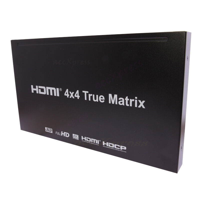 4x4 HDMI True Matrix Switch Splitter Selector Remote Control 3D 1080P 4 in 4 Out