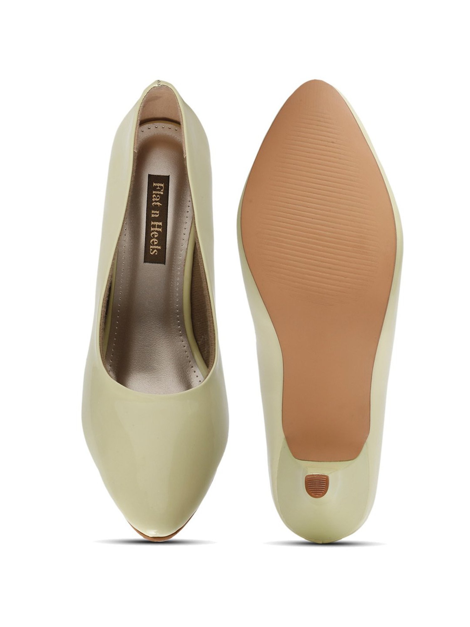 Flat N Heels Women's Green Stiletto Pumps