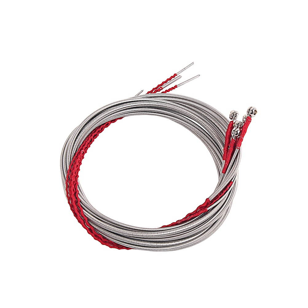 5pcs Metal Strings for 5 String Bass Instrument Great Replacement Parts U32 (Silver)