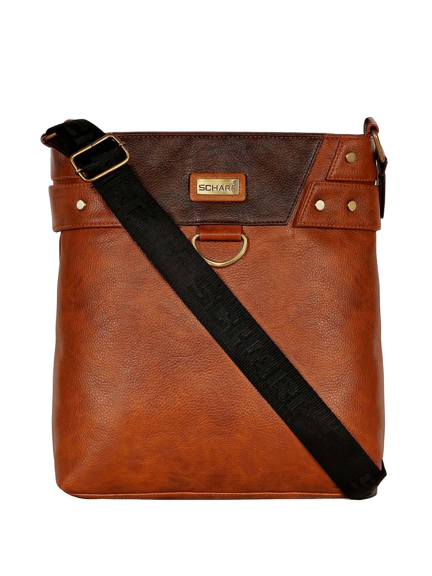 Scharf James Tan Solid Small Cross Body Bag