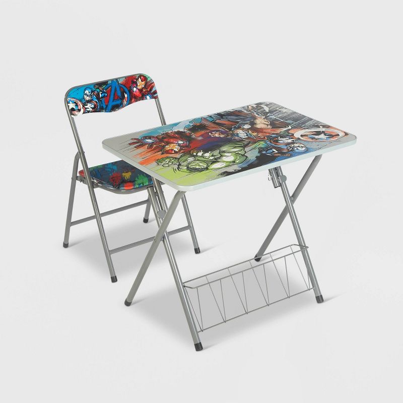 2pc Avengers Foldable Activity Desk and Chair Set