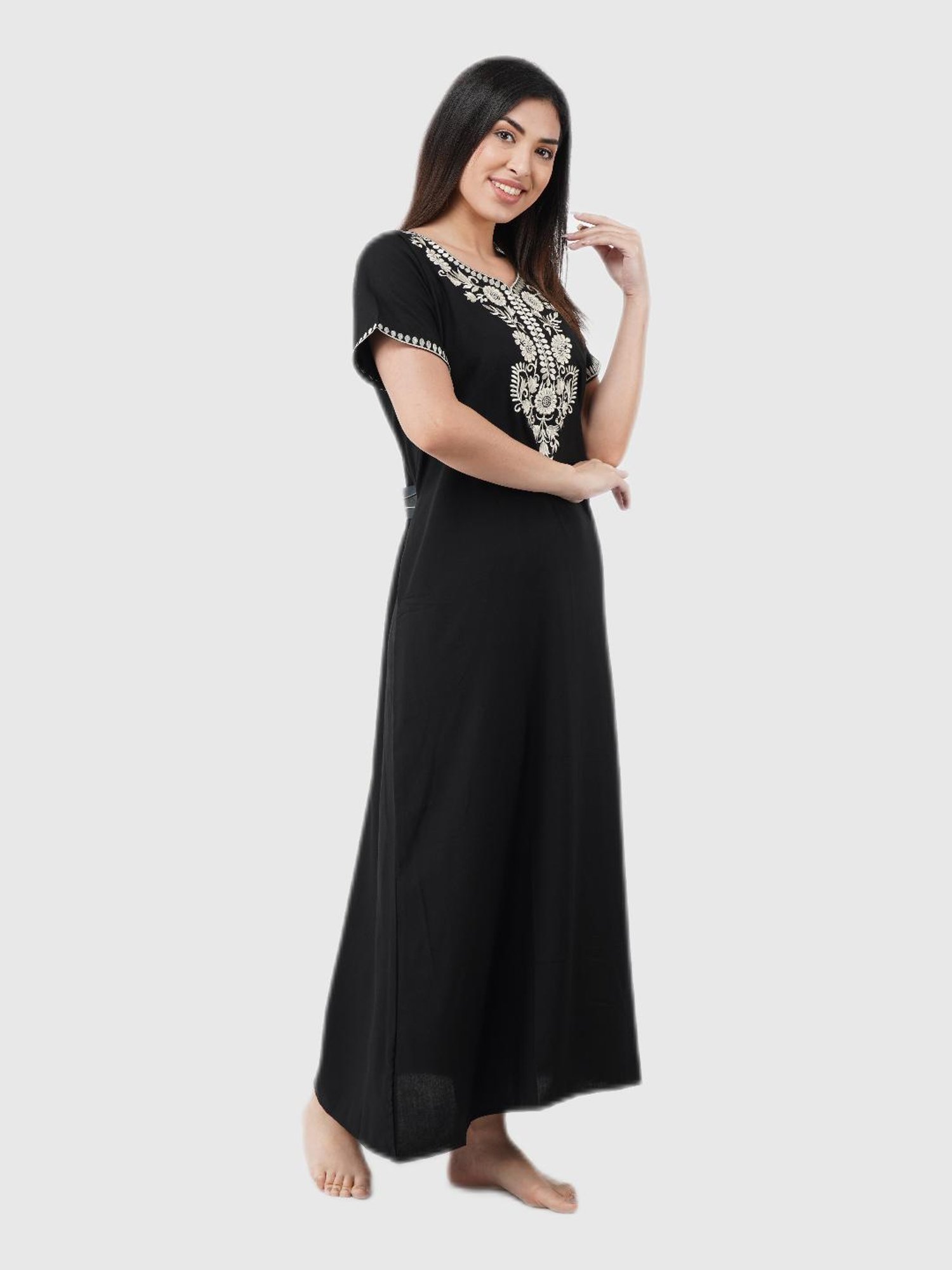 Koi Sleepwear Black Embroidered Nighties