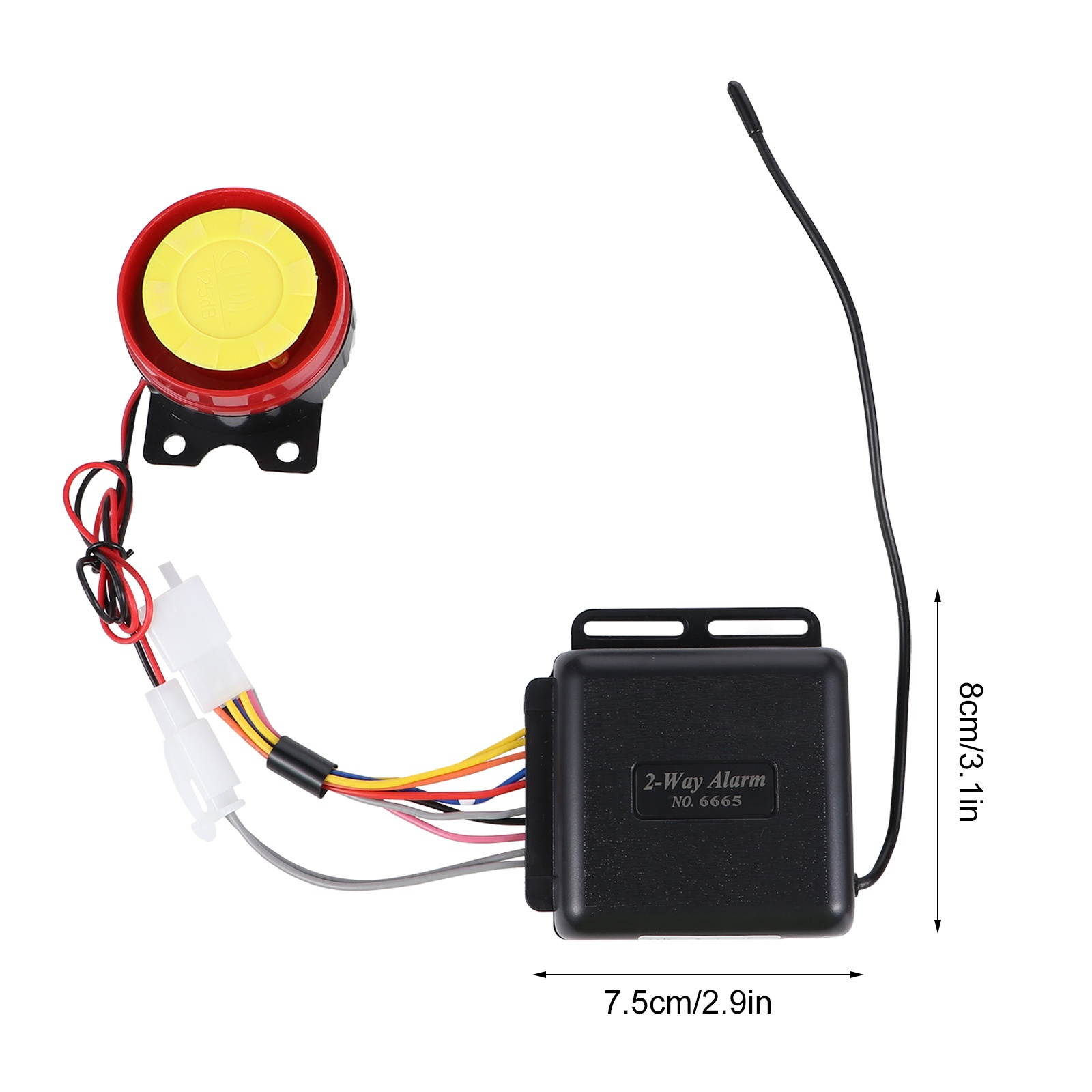 1 Set 2-Way Motorbike Alarm Device Anti-theft Security Tool Kit for Motorbike