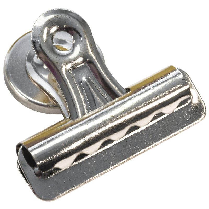 School Smart Magnetic Clips, 2 Inches, Nickel Plated, pk of 12