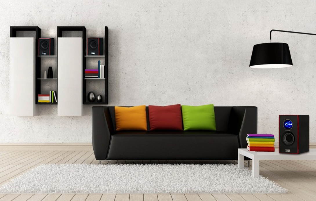 Acoustic Audio AA2103 Bluetooth Home 2.1 Speaker System with Optical Input for Multimedia