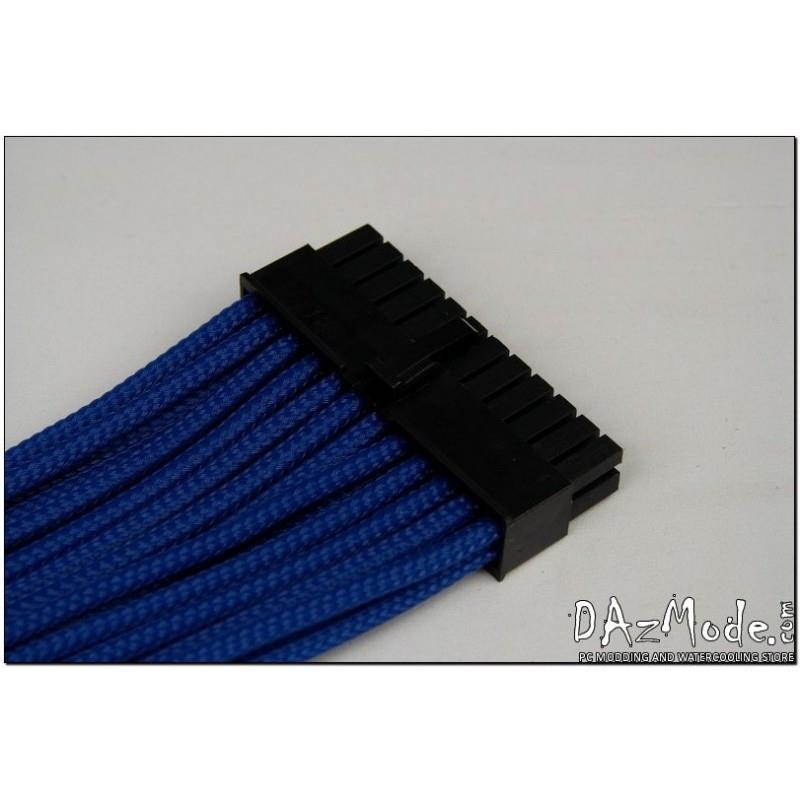 Darkside 24-Pin ATX 12" (30cm) HSL Single Braid Extension Cable - Blue UV (DS-0627)