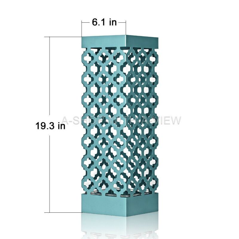 Metal Umbrella Stand Rack Holder for Canes Walking Sticks Tray Hook Rack