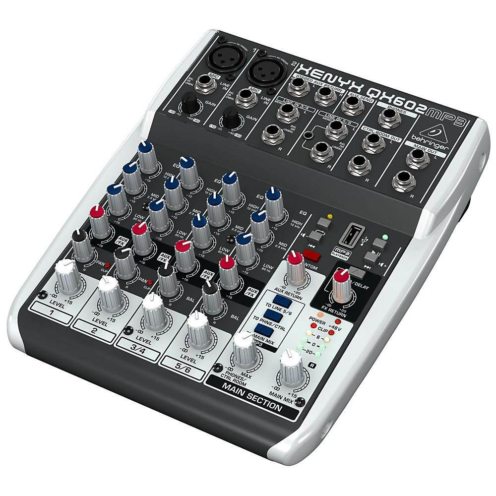 Behringer XENYX QX602MP3 6-Channel Mixer with MP3 Player