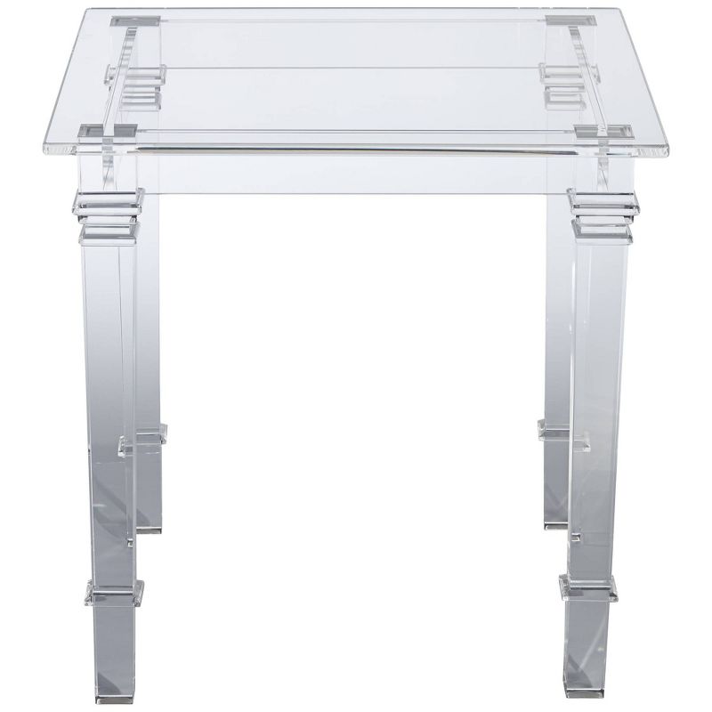 55 Downing Street Tustin 21 1/2" Square Clear Lucite Acrylic End Table