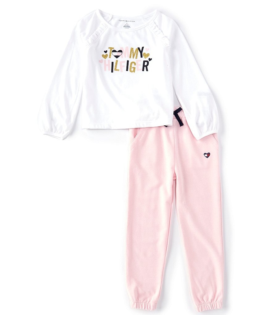 Ally B Big Girls 7-16 Flutter-Sleeve Dotted Top & Shorts Set