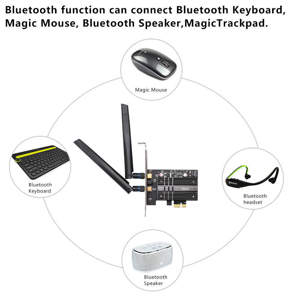 Intel AX200NGW Desktop Bluetooth 5.0 MU-MIMO 2.4 GHz/5 GHz Adapter WiFi 6 Card