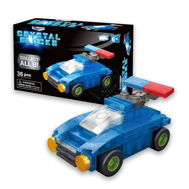 Brainstem Crystal Blocks Bundle - Boat Police Car Helicopter & Firetruck
