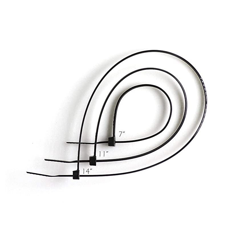 inch Grey Nylon Zip Ties Strong Zip Tie Wire Ties Indoor and Outdoor Rated No Tools Needed Zip Ties Wire Ties Cable Ties 100 Pack Grey