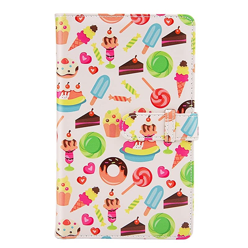 Wallet PU Leather Photo Album Compatible with Fujifilm Instax Mini 11 9 8 90 8+ 26 7s Instant Camera Film, Polaroid Snap Zip Z2300 PIC-300 Film (Desserts)