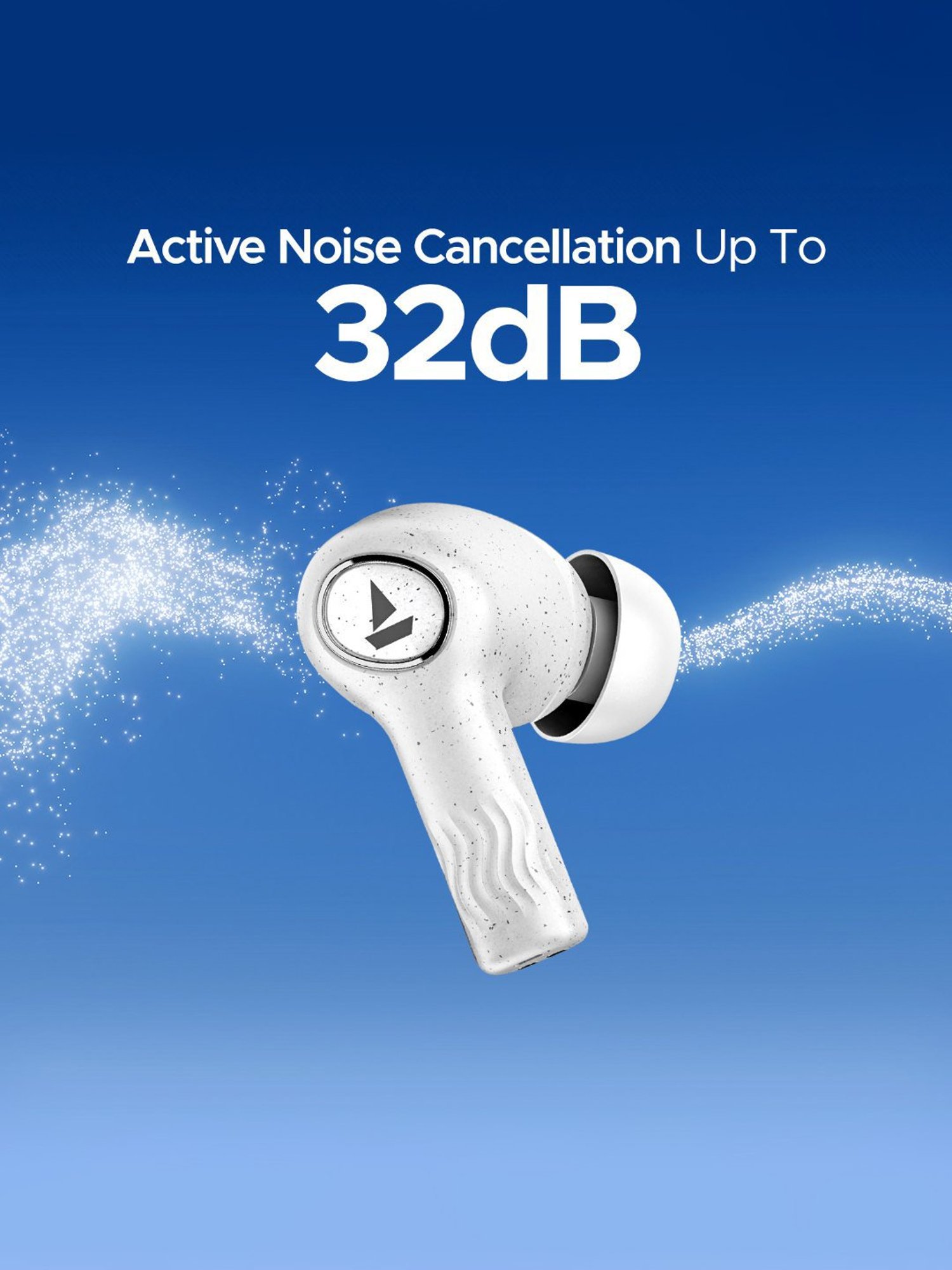 Boat Nirvana Ion IN Ear BT Earbuds with 32dB ANC & 120H Playtime (Quartz White, True Wireless)