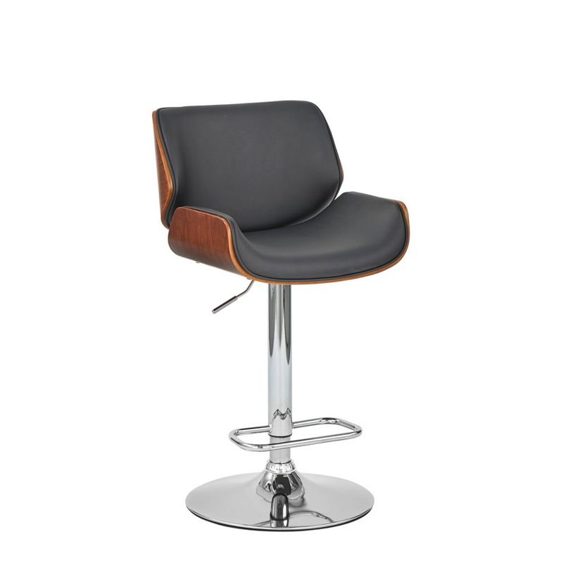 Exton Adjustable Height Stool Black/Walnut - Buylateral