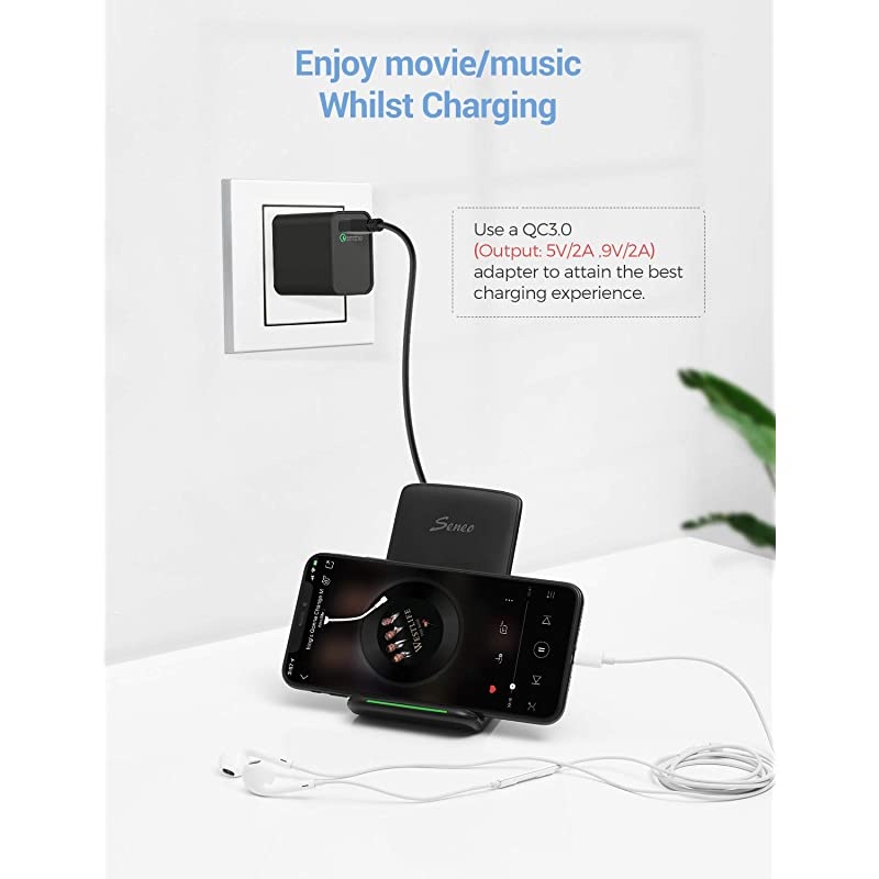 10W Wireless Charger QiCertified for iPhone 1111 Pro MaxXRXS MAXX8Plus FastCharging Stand for Galaxy Note10S10S10S9S9+Note9 Standard for Google Pixel 3 LG V30V40 No Adapter