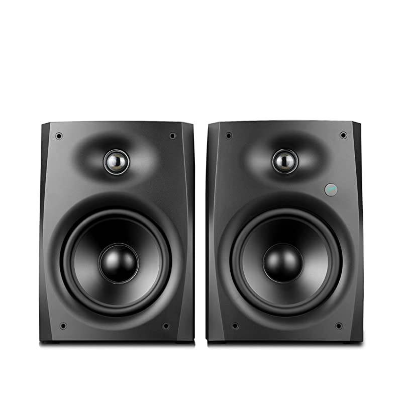 D1090 Active Wireless Bookshelf Speakers - DSP Crossover - 6.5'' Long-Throw Woofer - 28mm Soft Dome Tweeter - 220W RMS -Black