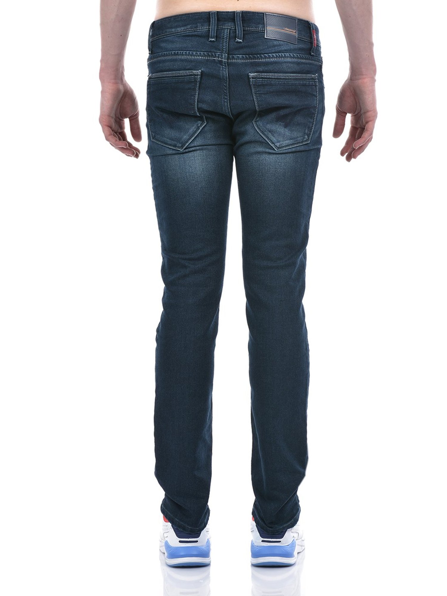 Lawman Pg3 Dark Blue Slim Fit Lightly Washed Jeans