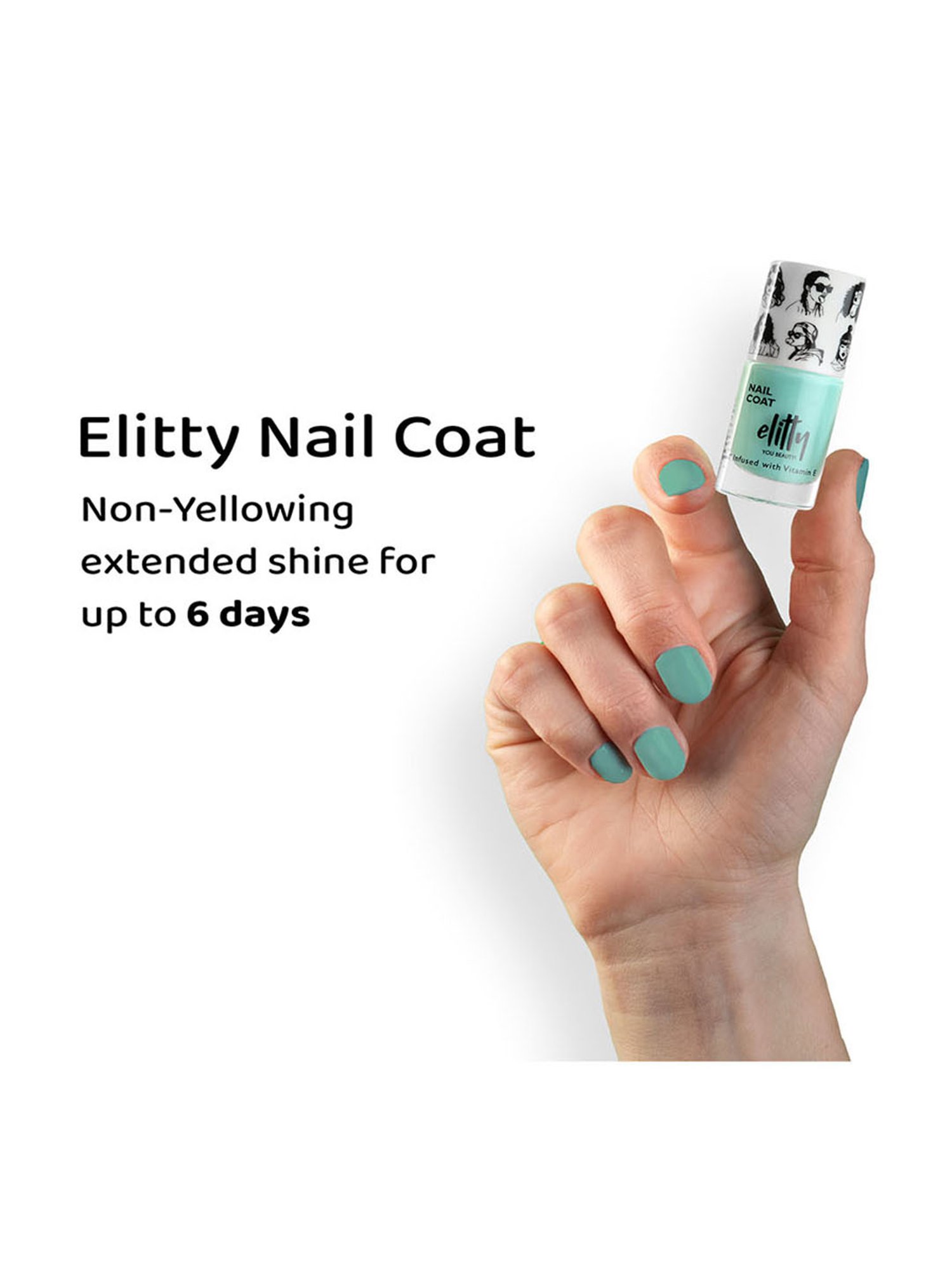 Elitty Mad Over Nails Glossy Nail Polish Planet Her (Aqua) - 6 ml